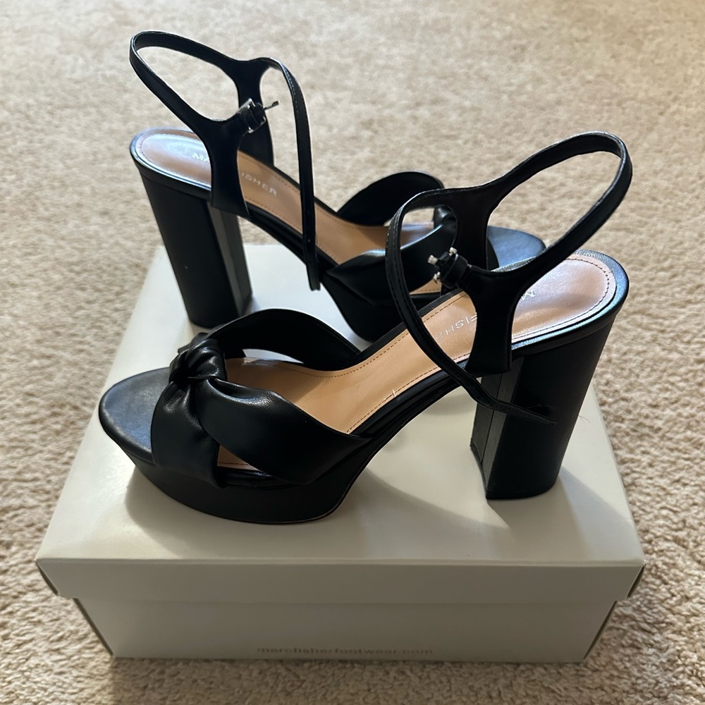 Black platform heels